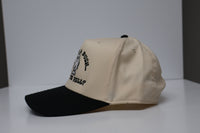 Dude it’s got a bush what the H custom embroidered hat SnapBack cream/black I Think You Should Affirm