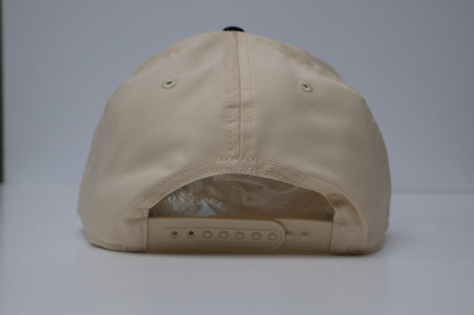 Dude it’s got a bush what the H custom embroidered hat SnapBack cream/black I Think You Should Affirm