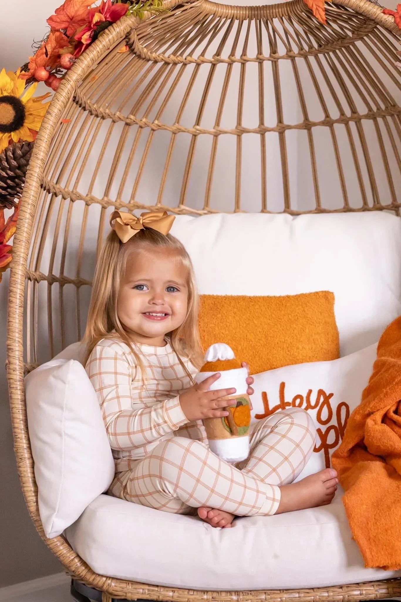 Burnt Orange Plaid 2pc Bamboo Pajamas - BIG FRENCHIES