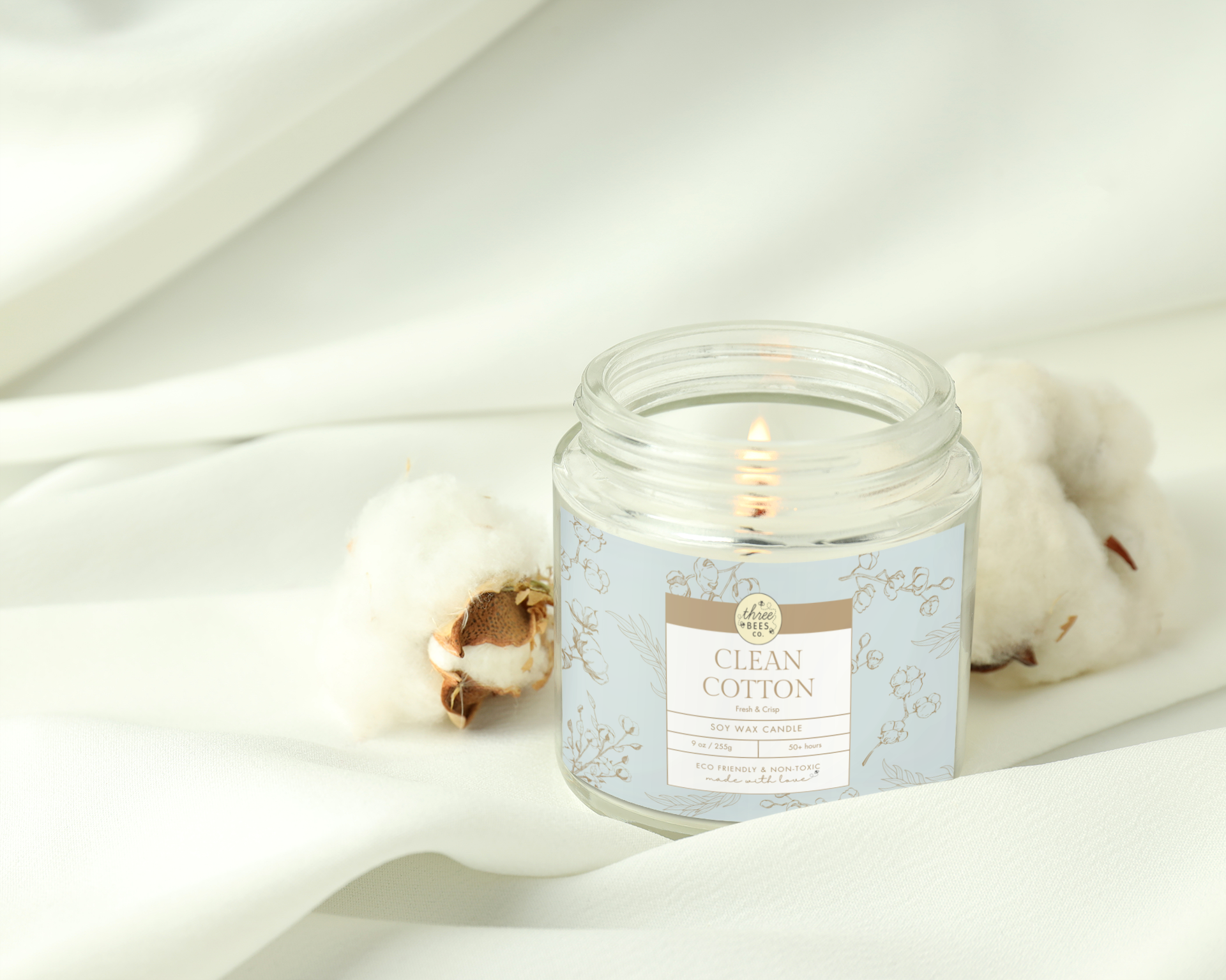 Three Bees Scented Soy Candle - 9oz - BIG FRENCHIES
