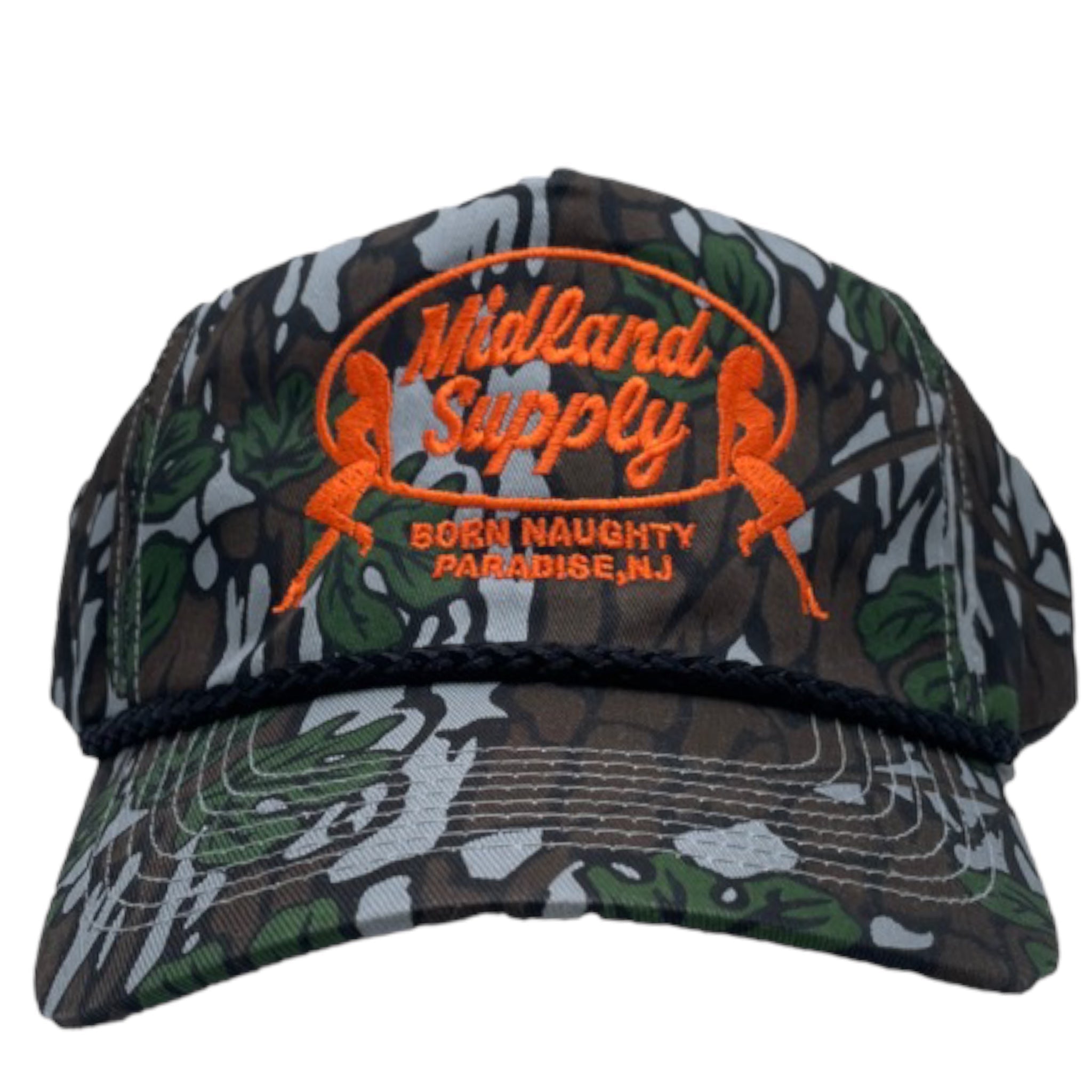 MIDLAND SUPPLY CAMO Rope SnapBack Cap Hat Custom Embroidered