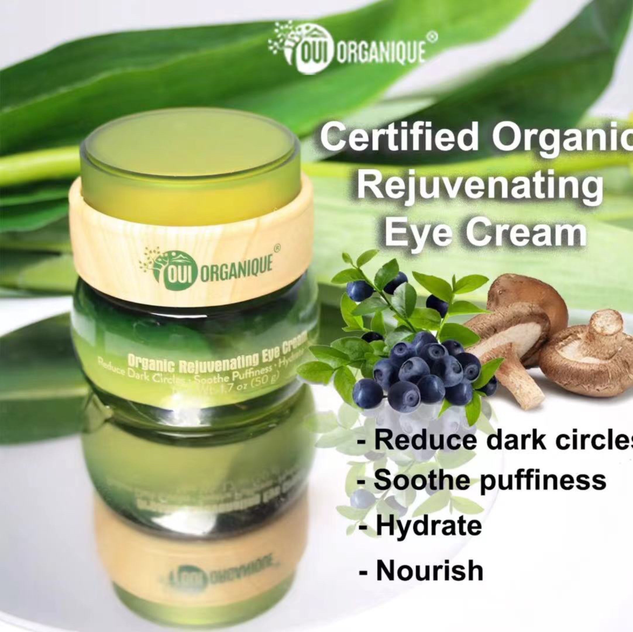OUI ORGANIQUE Rejuvenating Eye Cream Dark circle fine line solution - BIG FRENCHIES