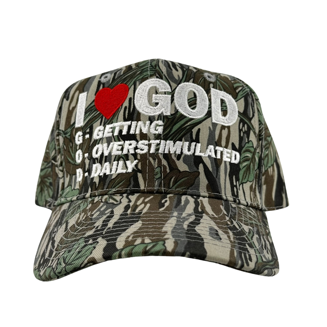I Love God Camo SnapBack Custom Embroidered Hat