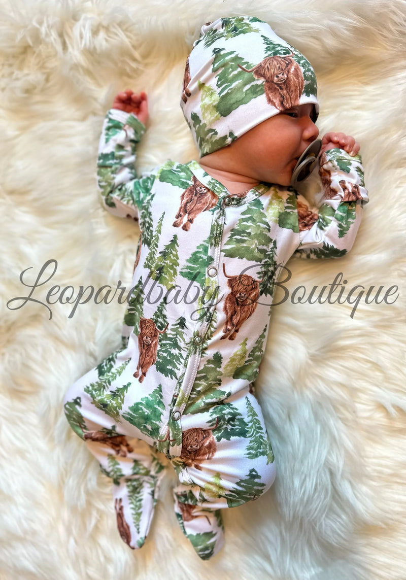 NEWBORN highland forrest sleeper Set - BIG FRENCHIES