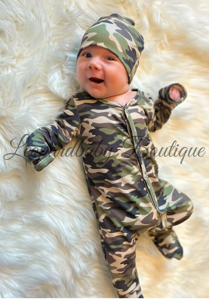 NEWBORN camo sleeper Set - BIG FRENCHIES