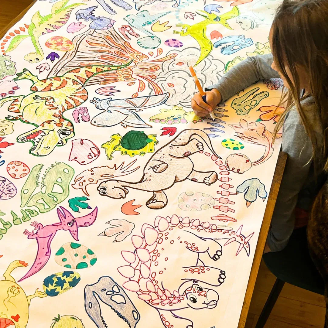 Dinosaur Coloring Tablecloth - BIG FRENCHIES