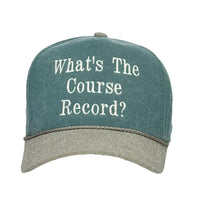 What’s The Course Record Hat Custom Embroidered