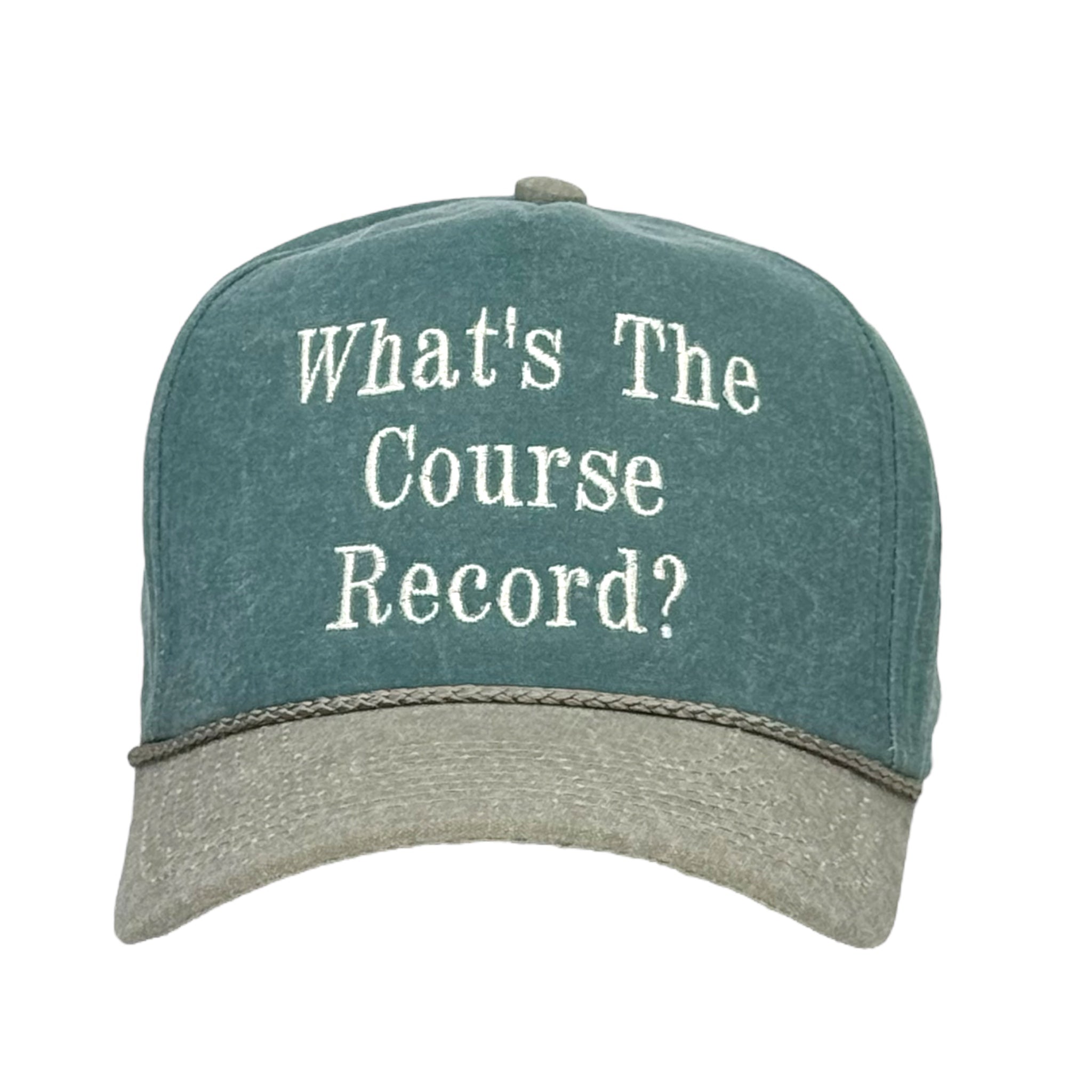 What’s The Course Record Hat Custom Embroidered