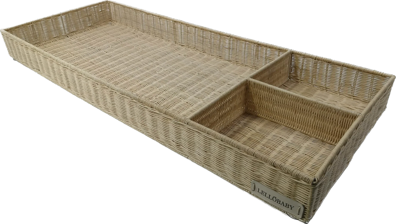 LELLOBABY™ X Hampton BABY- Rattan Wicker Changing Tray Premier Plus+ - BIG FRENCHIES