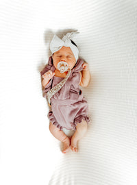 Oat Beige Baby Girl Bow Headwrap - BIG FRENCHIES