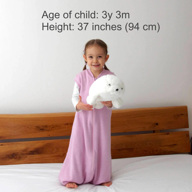 2-LAYER MERINO WOOL SLEEP SACK WITH OPEN LEGS - rose pink - BIG FRENCHIES