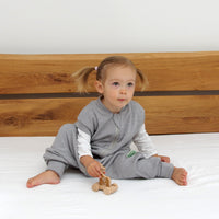 2-LAYER MERINO WOOL SLEEP SACK WITH OPEN LEGS - silver gray