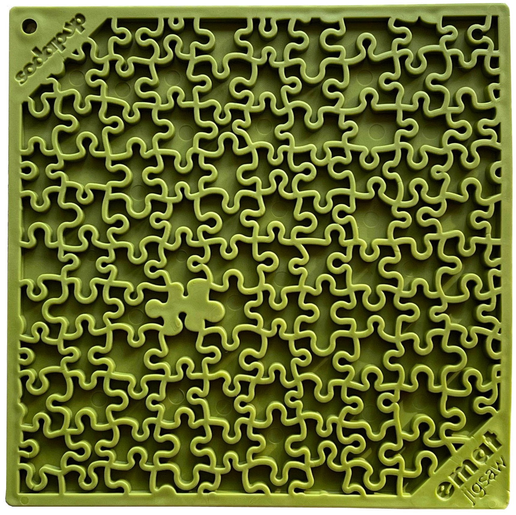 Jigsaw Puzzle eMat - Enrichment Lick Mat for Dogs and Cats | eMat Enrichment Toy for Anxiety Relief | USA Made - BIG FRENCHIES