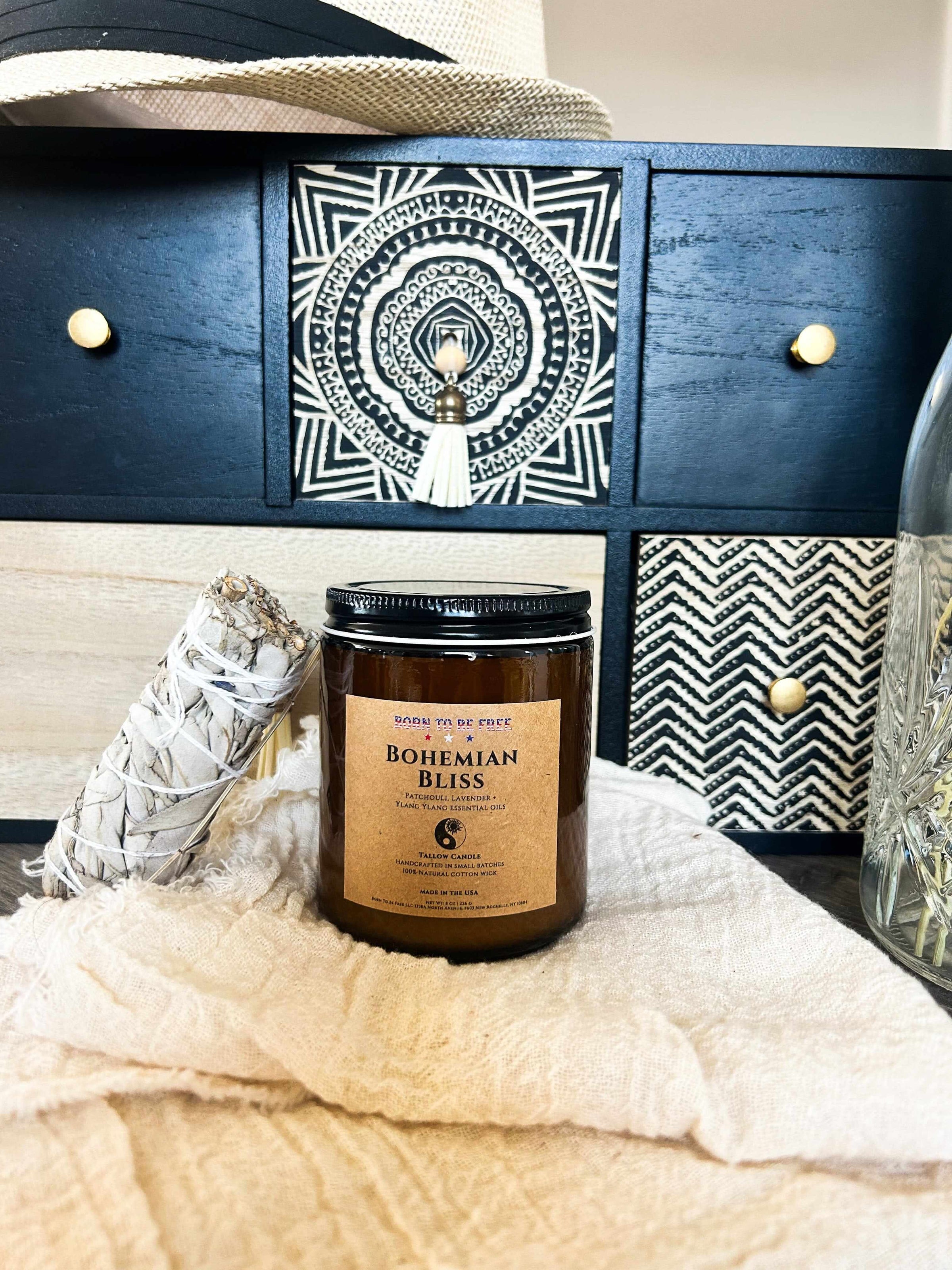 Bohemian Bliss Tallow Candle - BIG FRENCHIES