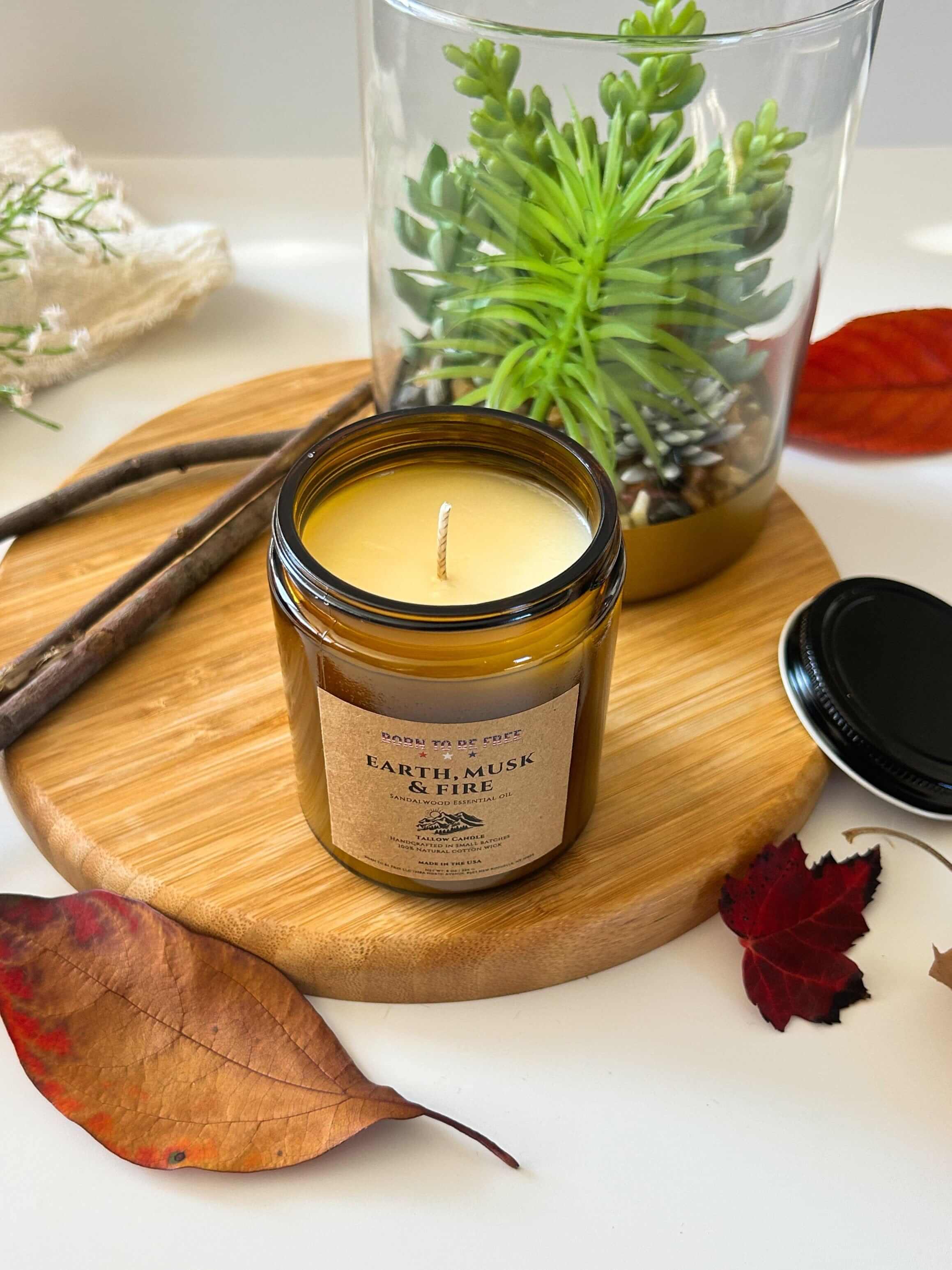 Earth Musk & Fire Tallow Candle - BIG FRENCHIES