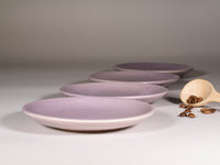 Cappuccino Cup, Latte Cup: Purple/White, approximately 10 -12 oz, Stoneware