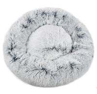 Mr. Peanut's 28" OrthoPlush® Pet Bed - Snowflake White Two Tone - BIG FRENCHIES