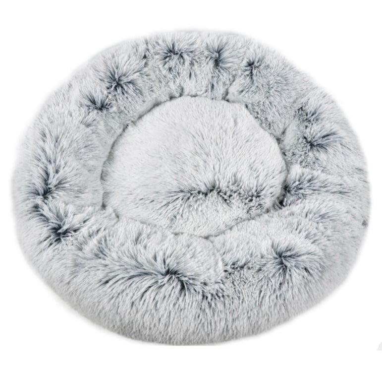 Mr. Peanut's 28" OrthoPlush® Pet Bed - Snowflake White Two Tone - BIG FRENCHIES