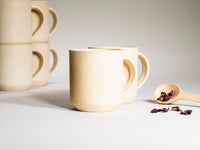 Ceramic Coffee Tea Mug Sandy White 14 oz Stoneware