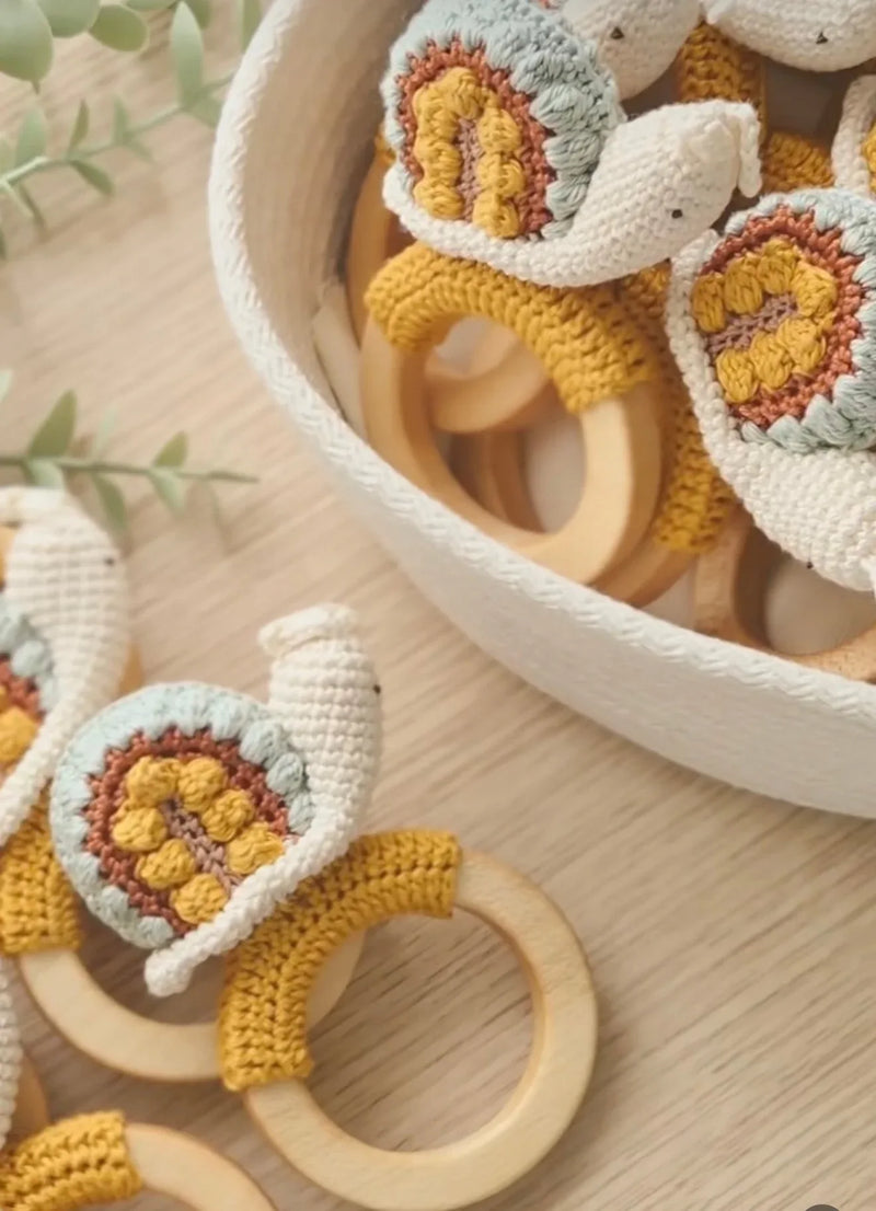 Snail - Nature Inspired Gender Neutral Rattle - BIG FRENCHIES