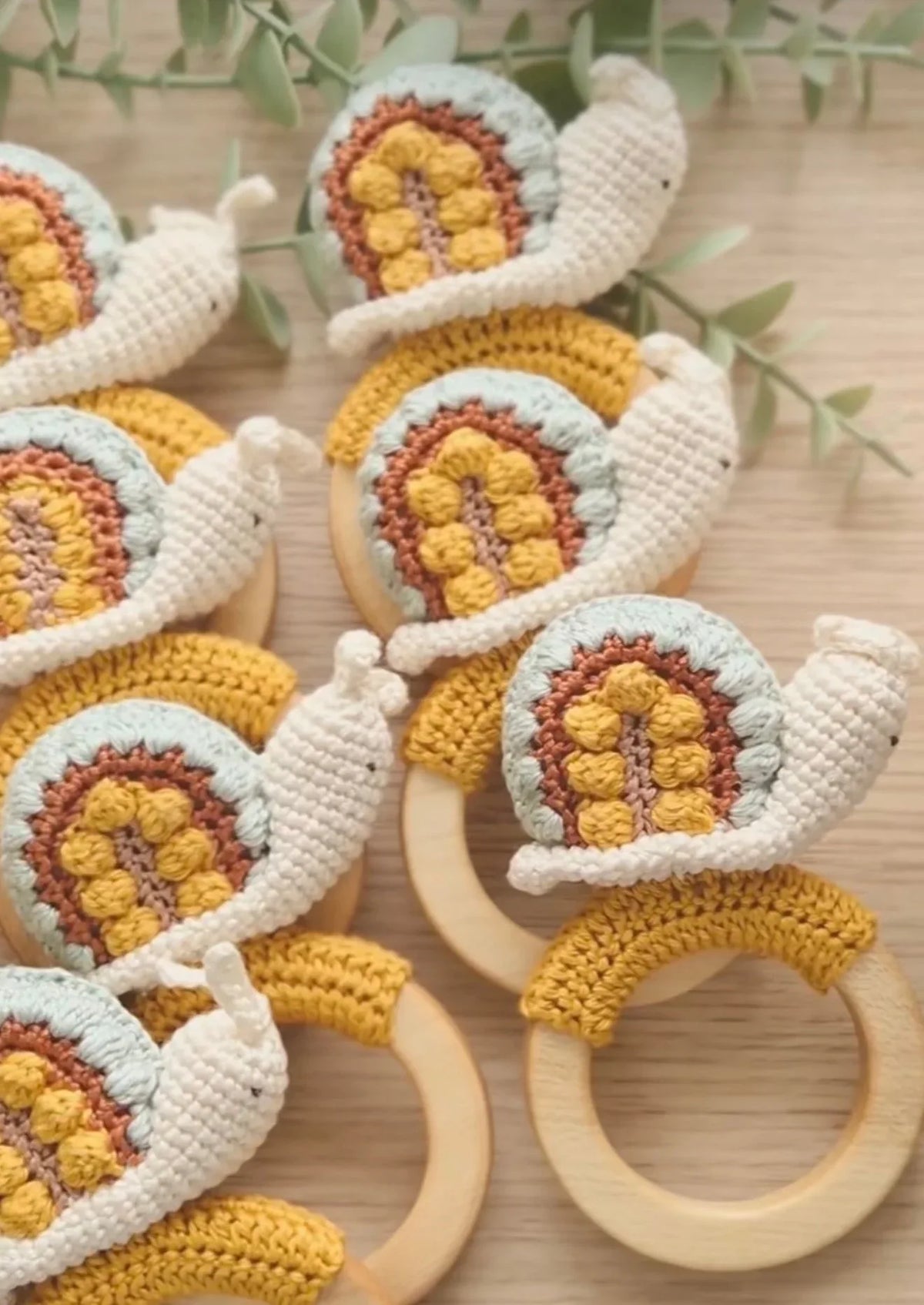 Snail - Nature Inspired Gender Neutral Rattle - BIG FRENCHIES