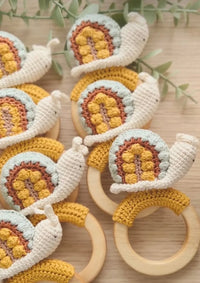 Snail - Nature Inspired Gender Neutral Rattle - BIG FRENCHIES