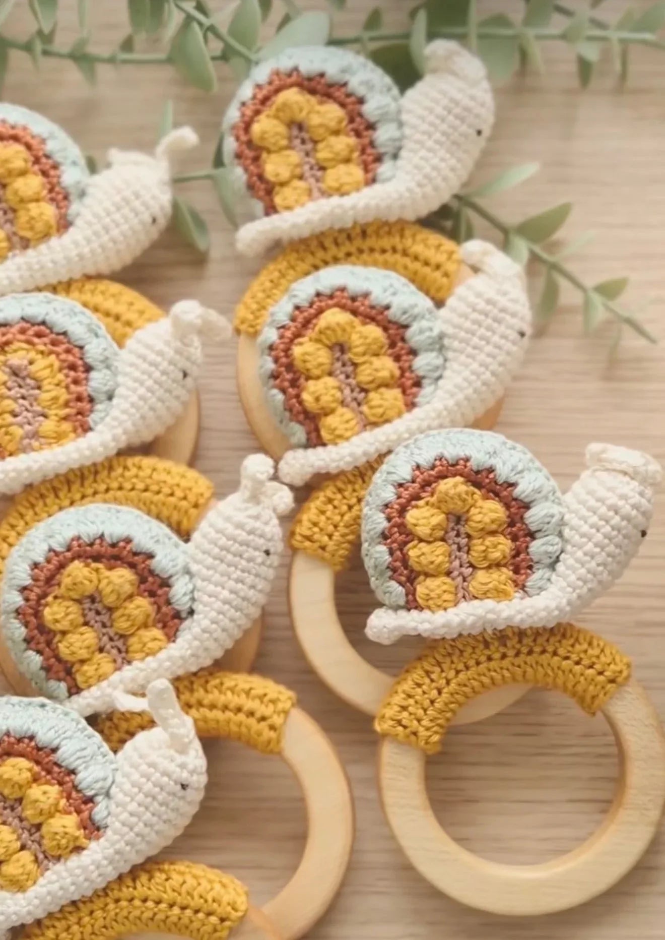 Snail - Nature Inspired Gender Neutral Rattle - BIG FRENCHIES