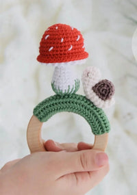 Crochet Mushroom Rattle - BIG FRENCHIES