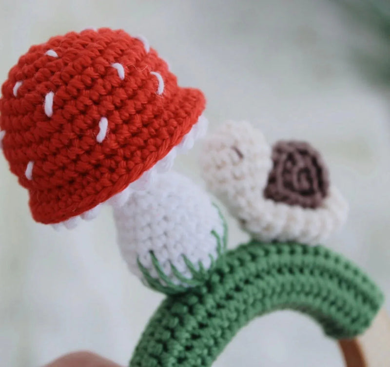 Crochet Mushroom Rattle - BIG FRENCHIES