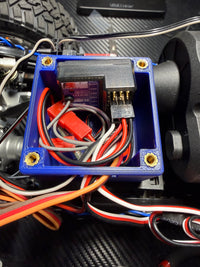 RC Hop Up Parts Large RC Receiver Box Black, Threaded M3 Inserts and Lid for CEN Racing F450, F250, Sicario