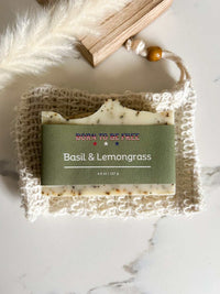 Basil & Lemongrass Tallow Soap Bar - BIG FRENCHIES