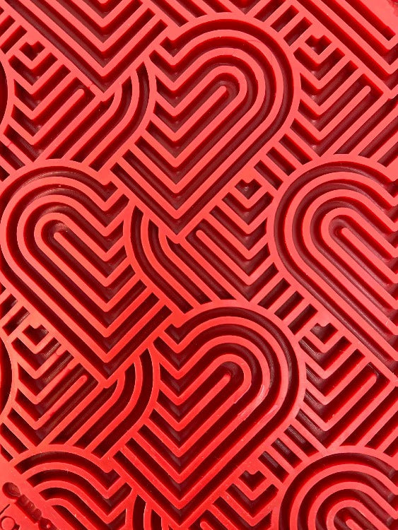 Love eMat - Enrichment Lick Mat for Dogs and Cats| Heart Design | SodaPup - BIG FRENCHIES