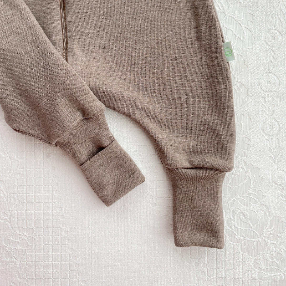 2-LAYER MERINO WOOL SLEEP SACK WITH OPEN LEGS - mele beige - BIG FRENCHIES