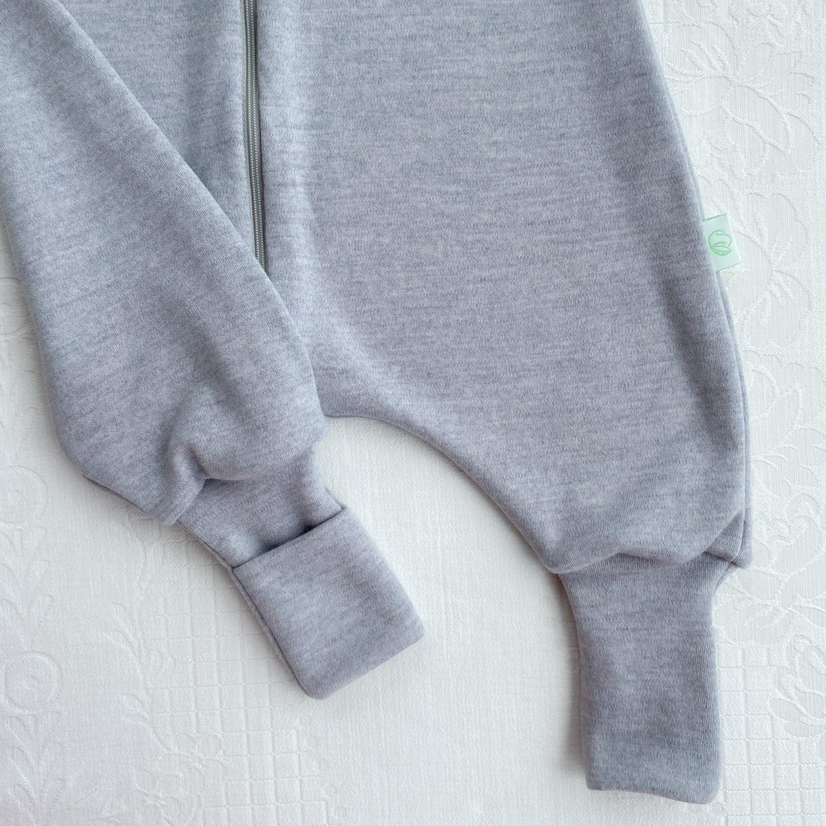 2-LAYER MERINO WOOL SLEEP SACK WITH OPEN LEGS - silver gray - BIG FRENCHIES
