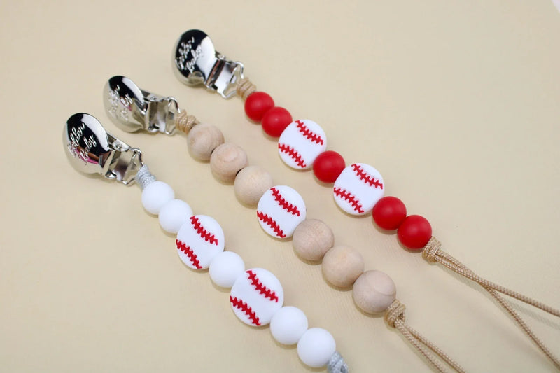 Pacifier Clips // Baseball - BIG FRENCHIES
