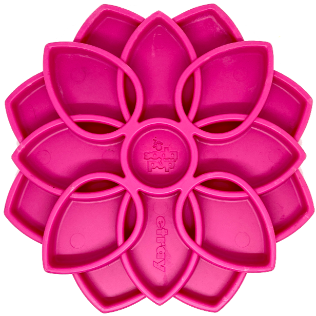 Mandala eTray Shallow Slow Feeder Dog Bowl for Enrichment | USA Made - BIG FRENCHIES