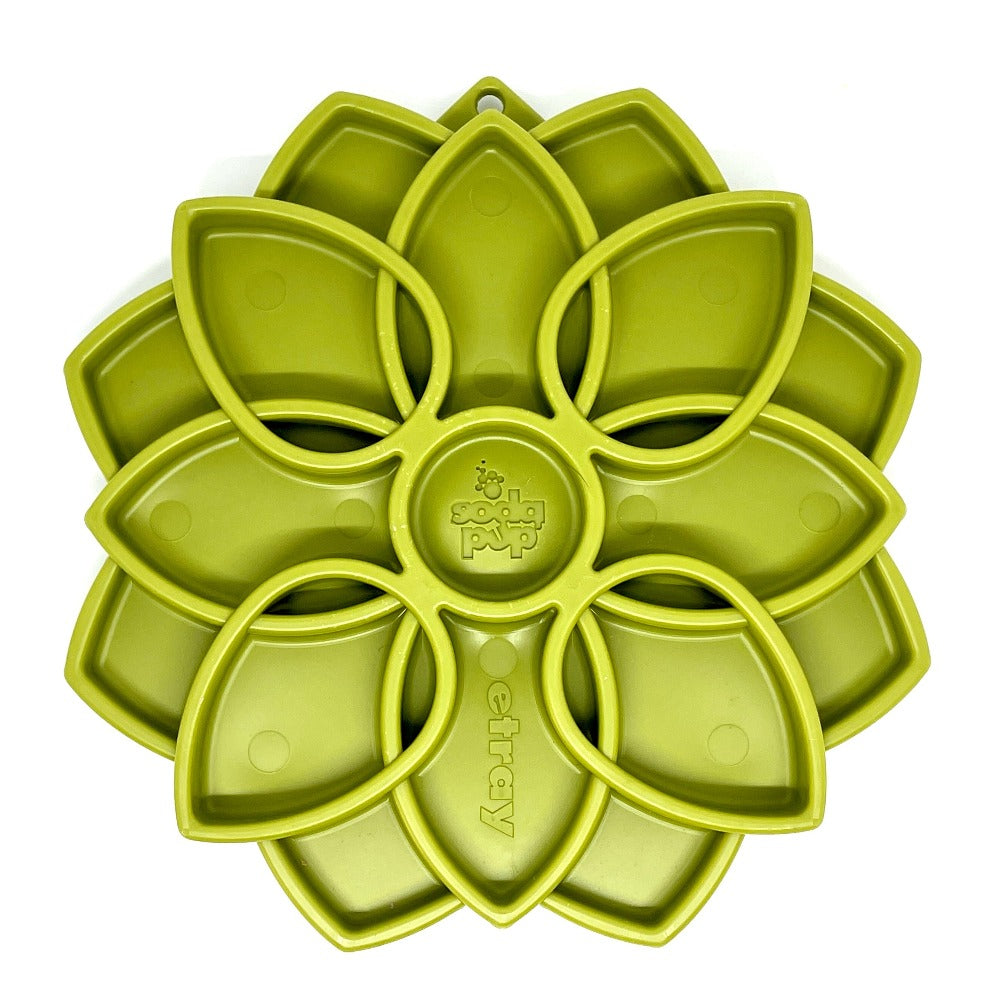 Mandala eTray Shallow Slow Feeder Dog Bowl for Enrichment | USA Made - BIG FRENCHIES