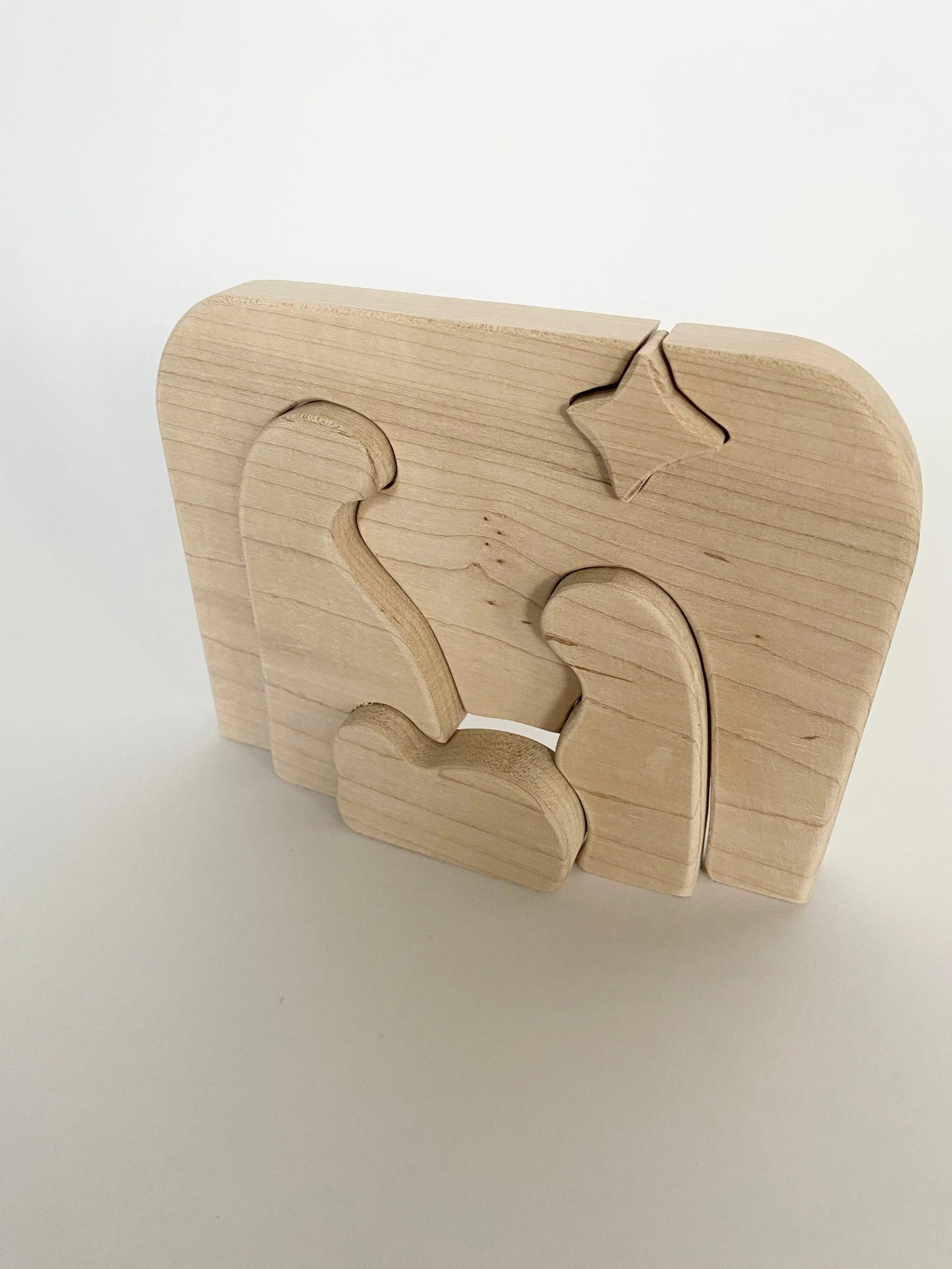 Modern Simple Wooden Nativity Scene Christmas Puzzle - BIG FRENCHIES