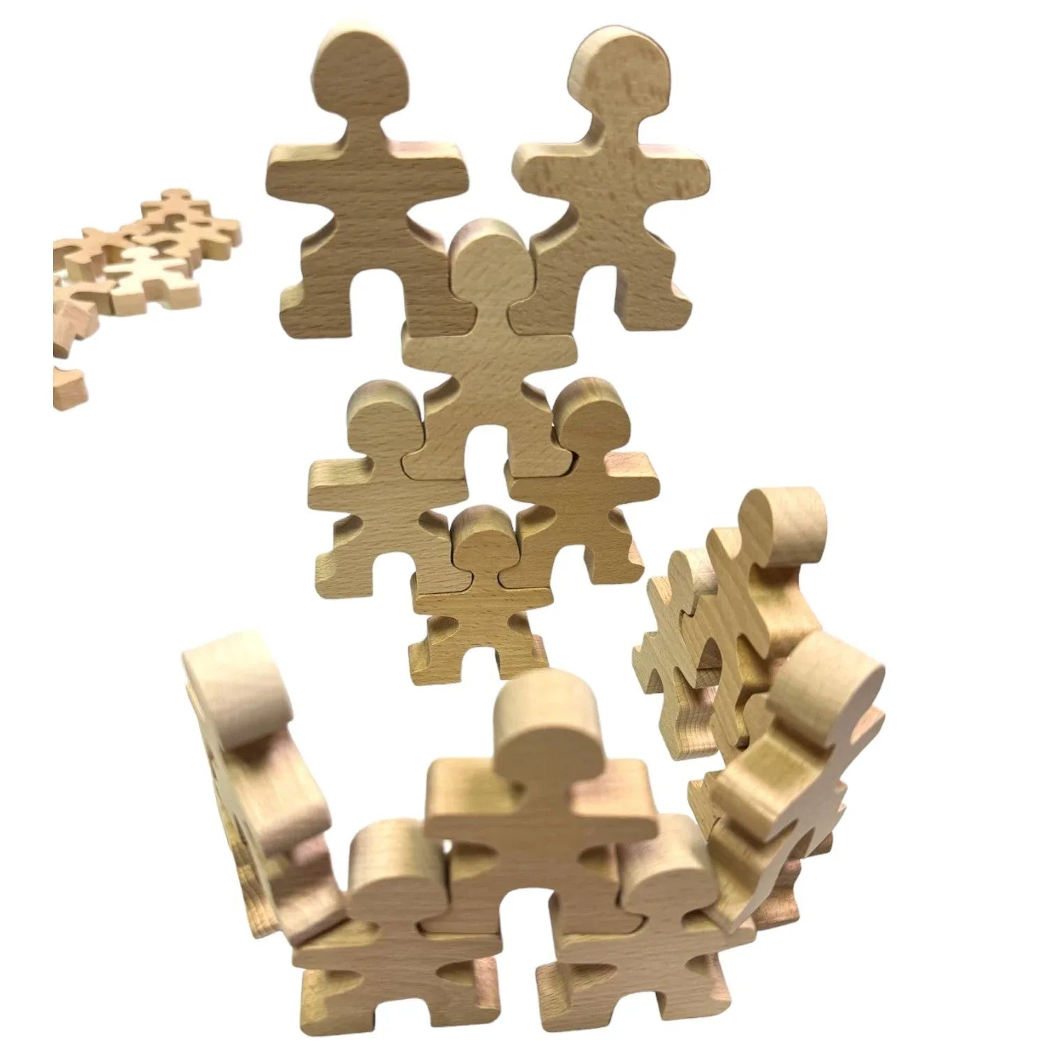 32-Piece Wooden Little Balancing People Stacking Set | Mindful Open-Ended Play - BIG FRENCHIES