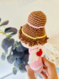 Handmade Crochet Angel Rattle – Organic Cotton Soft Baby Toy - BIG FRENCHIES
