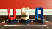 Buildable 3D "USA" Letters – LEGO-Compatible Brick Kit - BIG FRENCHIES