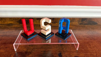 Buildable 3D "USA" Letters – LEGO-Compatible Brick Kit - BIG FRENCHIES