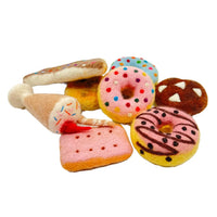 **Pre-order (Ships in 2-3 Weeks)**Handmade in Nepal 100% Wool Felt Foods Play Set for Pretend Cooking and Farmer's Market Play - BIG FRENCHIES