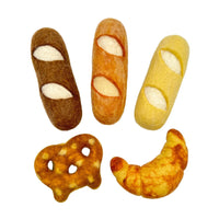 **Pre-order (Ships in 2-3 Weeks)**Handmade in Nepal 100% Wool Felt Foods Play Set for Pretend Cooking and Farmer's Market Play - BIG FRENCHIES