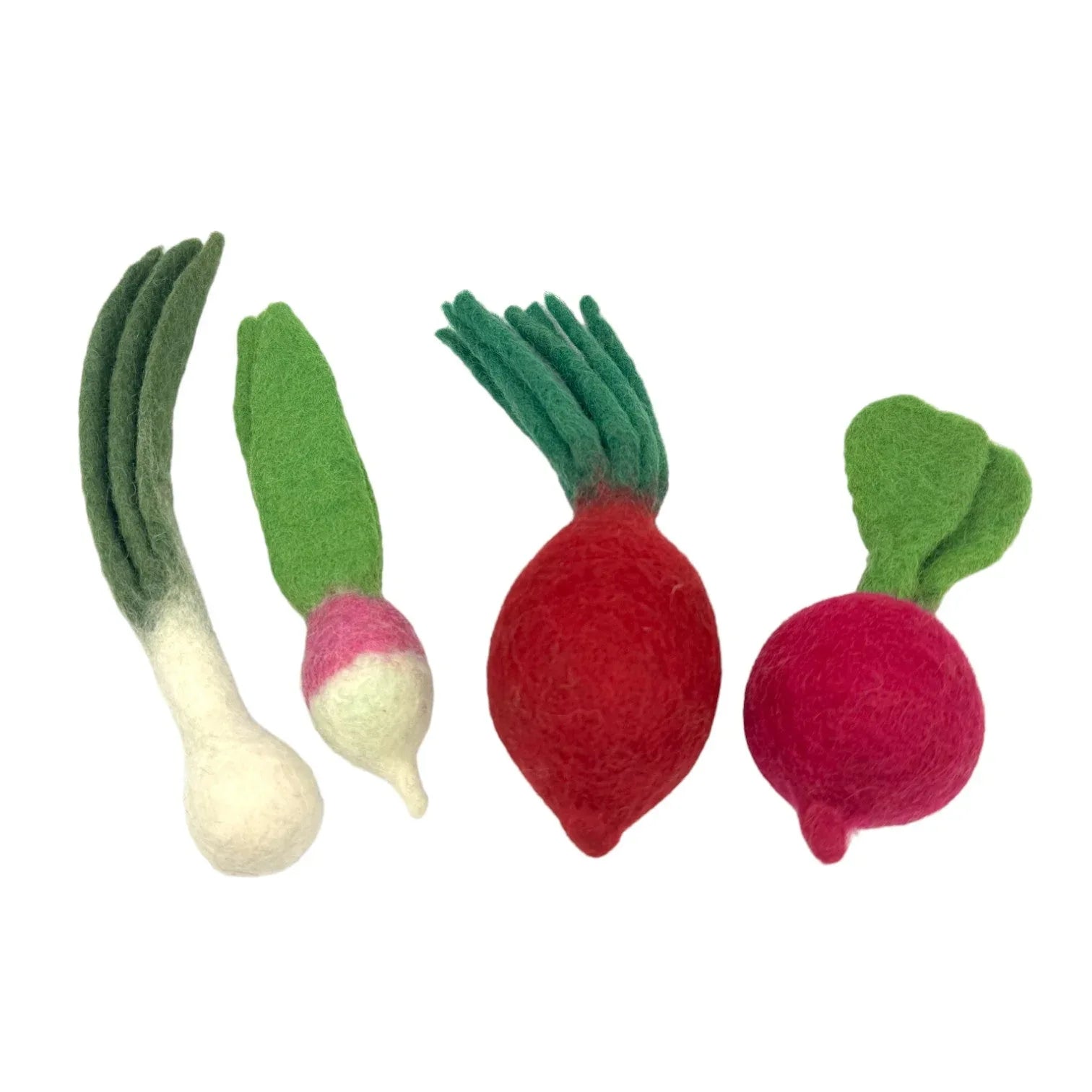 **Pre-order (Ships in 2-3 Weeks)**Handmade in Nepal 100% Wool Felt Foods Play Set for Pretend Cooking and Farmer's Market Play - BIG FRENCHIES