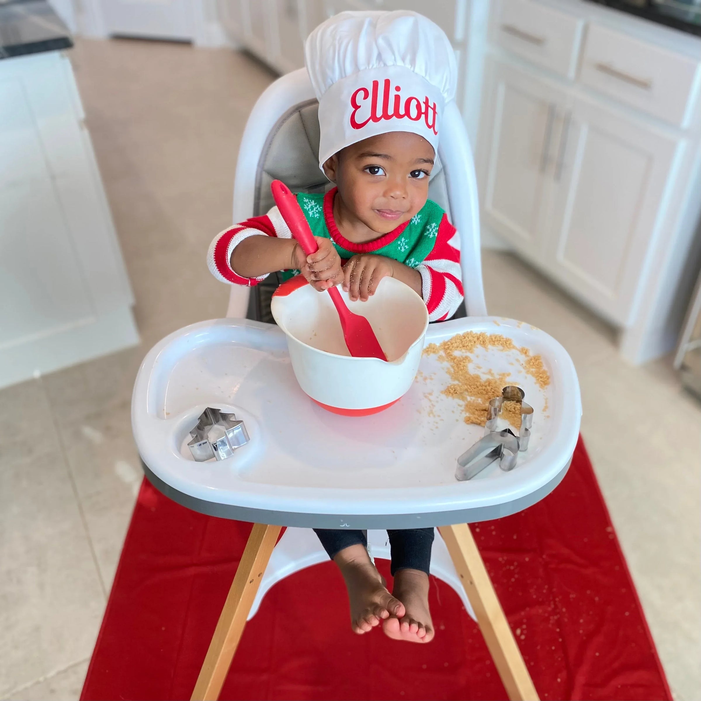 Solid Cranberry Minimalist Splash Mat - A Waterproof Catch-All for Highchair Spills and More! - BIG FRENCHIES