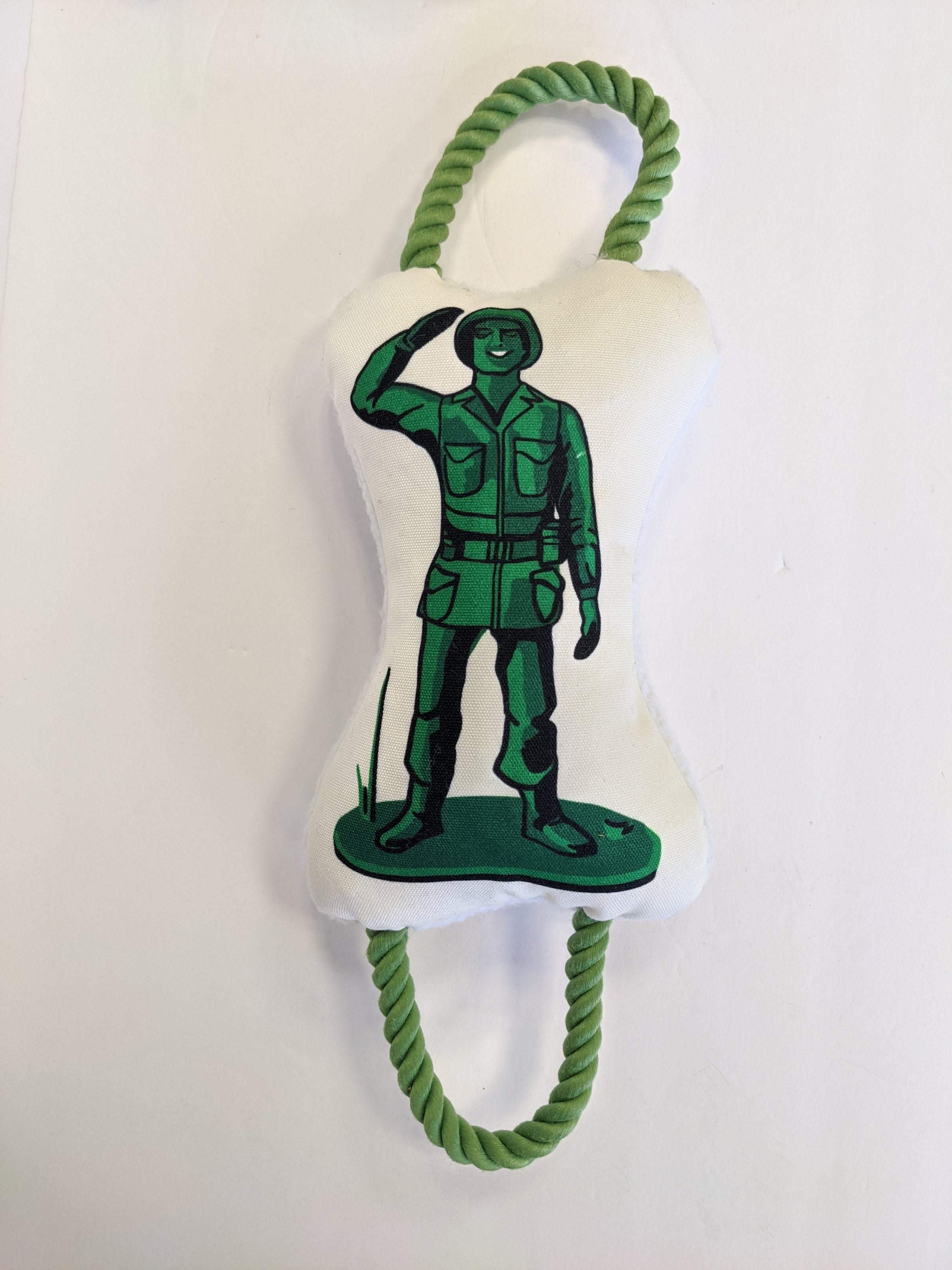 Retro Soldier with Squeaker & Crinkle Paper Plush Dog Toy - BIG FRENCHIES