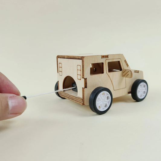 Pull String Car DIY Kit DIY Kit, Educational STEM Toy - BIG FRENCHIES