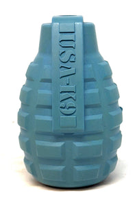 USA-K9 Grenade Rubber Dog Chew Toy | K9 Handler Reward Toy | Red & Blue | USA Made - BIG FRENCHIES
