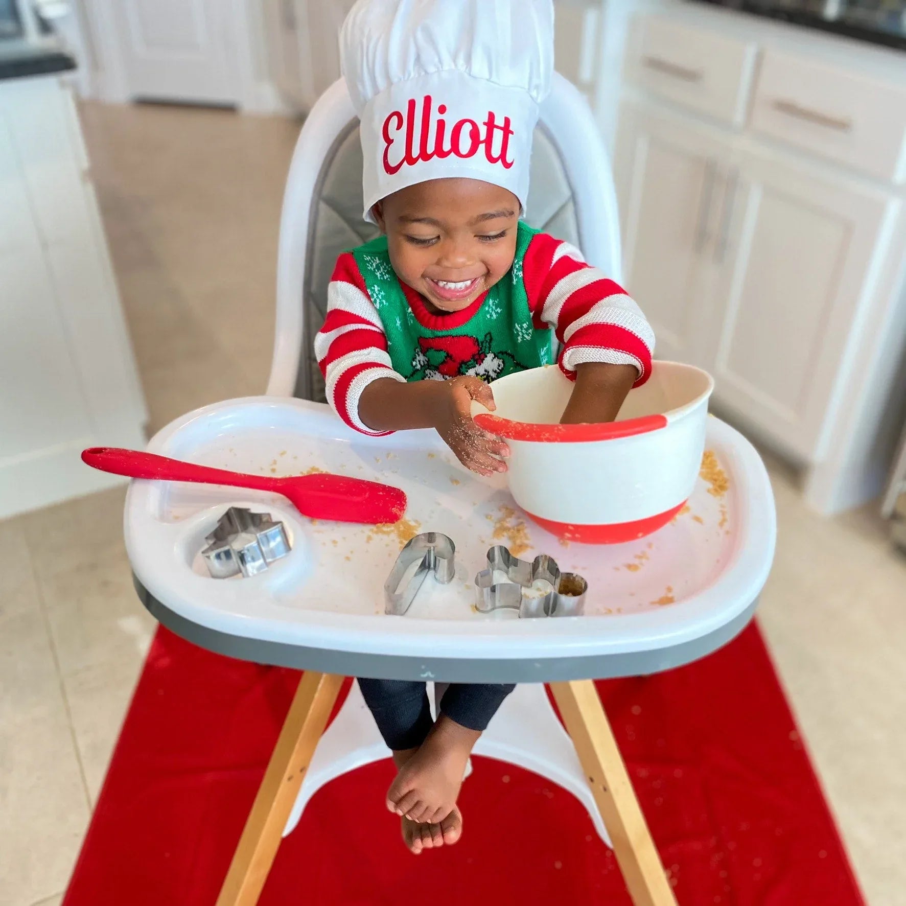 Solid Cranberry Minimalist Splash Mat - A Waterproof Catch-All for Highchair Spills and More! - BIG FRENCHIES
